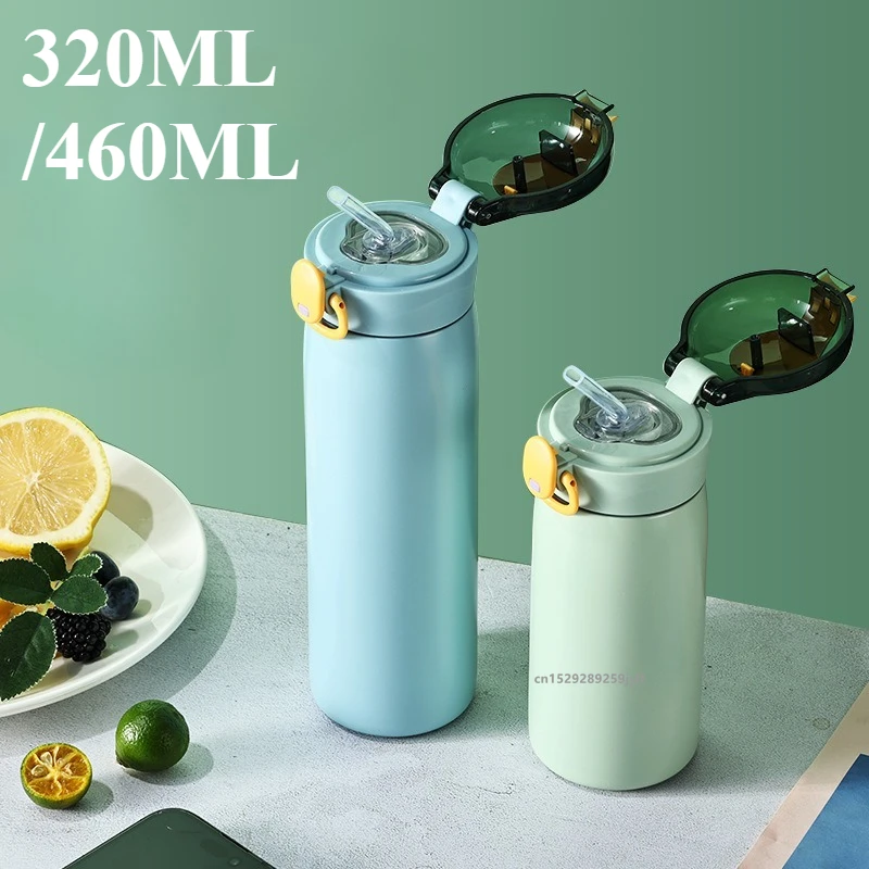 Garrafa termica 460 ML: Garrafa termica de água, café e chás gelado de aço inox