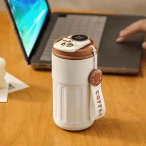 Copo termico para café e chás gelados: Copo termico com termômetro digital ORIGINAL COFFEE de alto padrão 500 ML