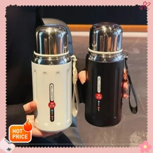 Garrafa termica de água, café e chás gelado e quente: Copo termico isolado para viagens 800 ML