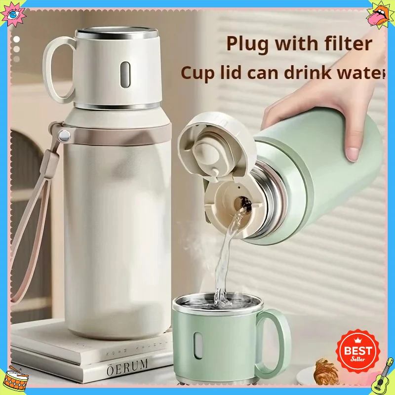 Garrafa termica: Garrafa termica de água e chás gelado e quente 600 ML